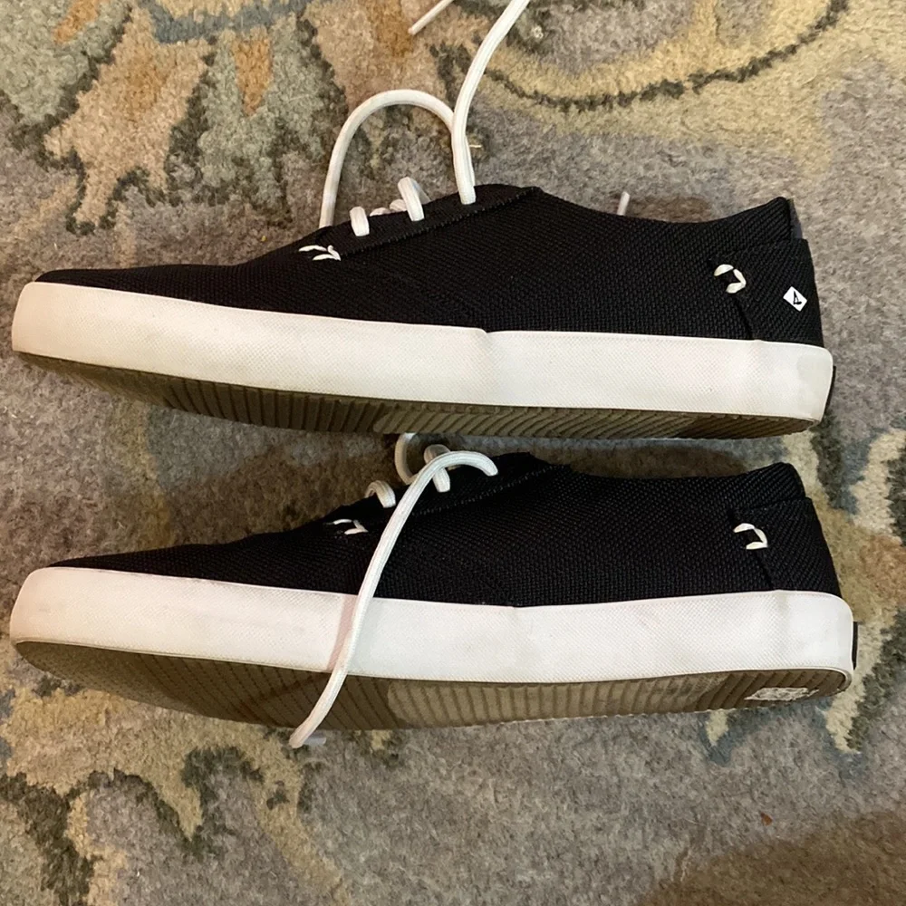 Sperry Black “Bodie” lace-up boys canvas boat shoes Size 5 big boys - Picture 5 of 5